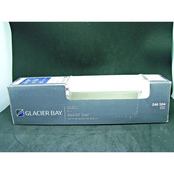 Glacier Bay 9 in. Exposed Screw Assist Bar in Chrome ADA Compliant White - Picture 3 of 11